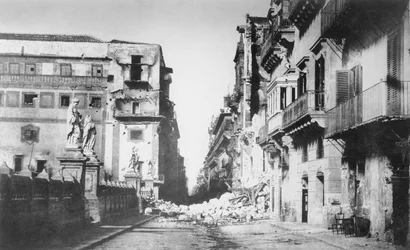 Barricade of General Turr, Via Toledo in Palermo, June 1860